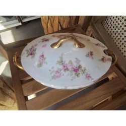 SOUPIERE PORCELAINE FLEURIE