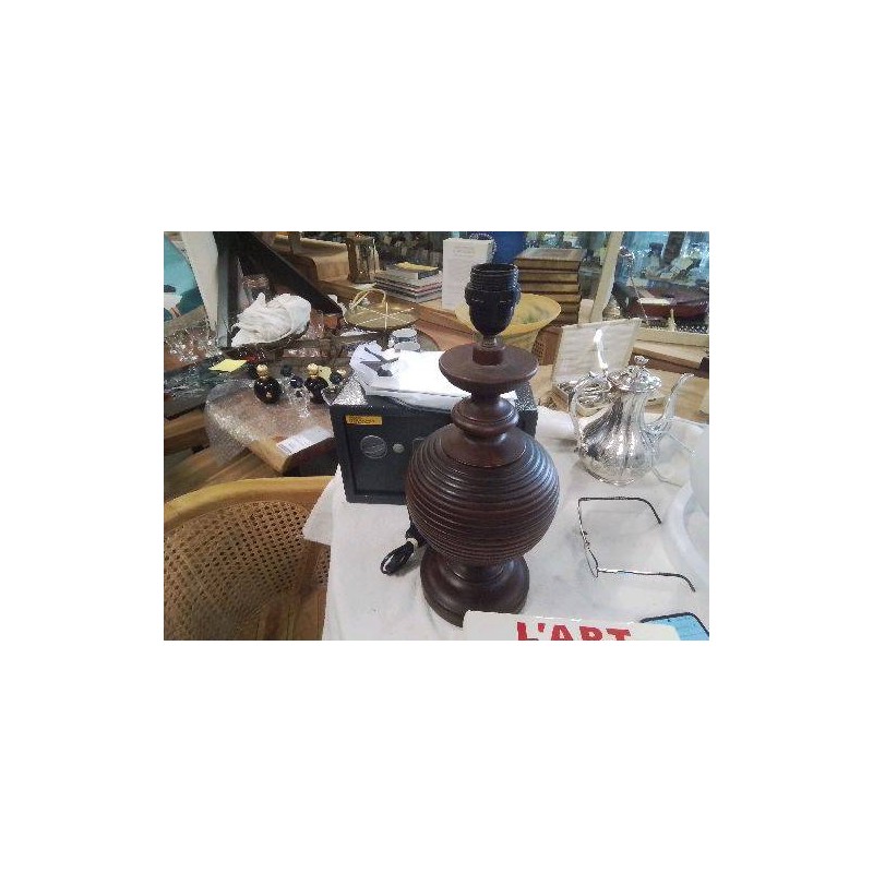 PIED DE LAMPE BOIS TOURNÉ  GM