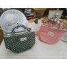SAC ISOTHERME TISSU A POIS VERT OU ROSE PM