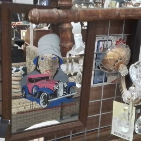 MIROIR VINTAGE MADE IN ENGLAND STUTZ CAR MIROR