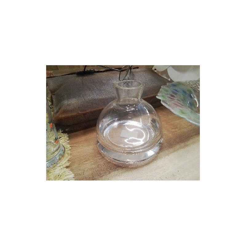 VASE CARAFE DEMI SPHERE MM FOND PLAT VERRE LESTÉ 