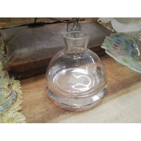 VASE CARAFE DEMI SPHERE MM FOND PLAT VERRE LESTÉ 