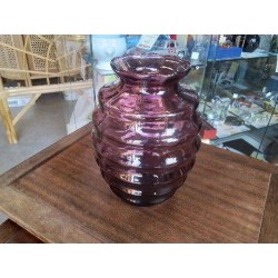 VASE MAUVE ST ART DECO
