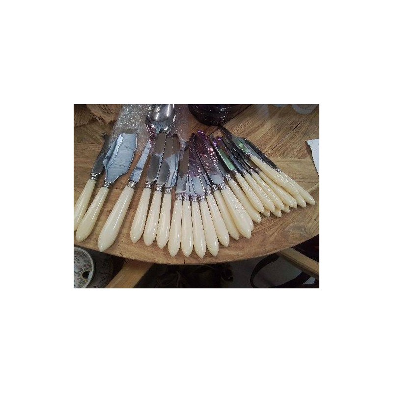 ENS COUTEAUX GM+PM + CUILLEREBDE SERVICE + COUTEAU FROMAGE +PELLE A GATEAU