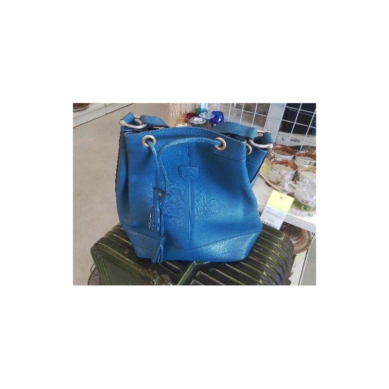 SAC A MAIN CUIR BESACE BLEU RENOUARD