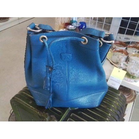 SAC A MAIN CUIR BESACE BLEU RENOUARD