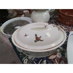 TERRINE OVALE PORCELAINE PARIS CANARD EN LETAT