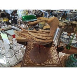 OISEAU BOIS FLOTTE PIED METAL