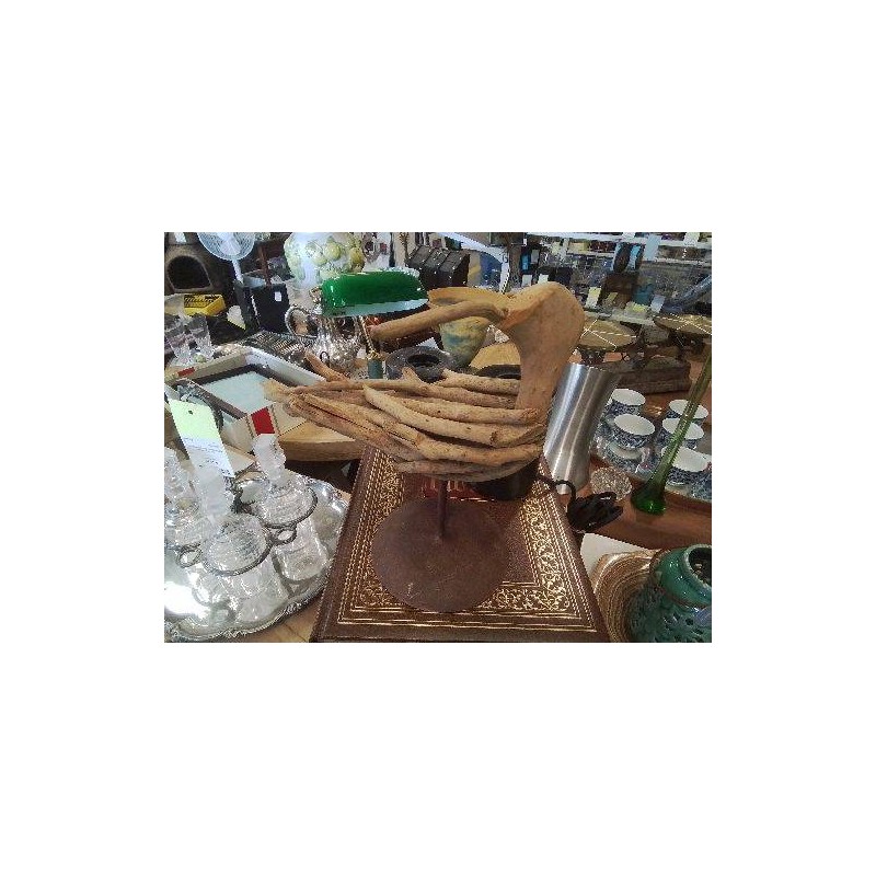 OISEAU BOIS FLOTTE PIED METAL