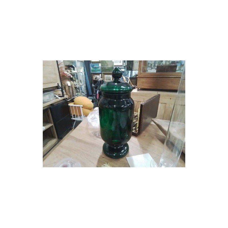 POT APOTICAIRE VERT VERRE
