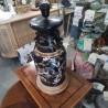 PIED DE LAMPE MOTIF OISEAUX NOIR BEIGE ASIATIQUE 