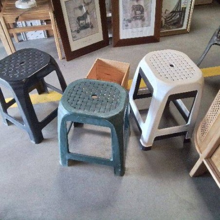 TABOURET PVC DESSUS TRESSE