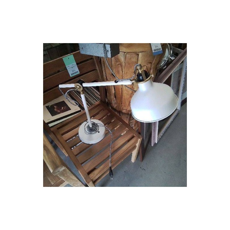 LAMPE ARTICULÉE BLC DORÉ 