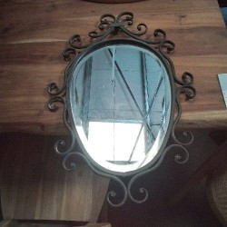 MIROIR TORSADÉ MÉTAL 