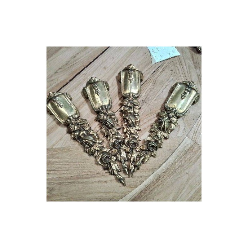 LOT PLAQUES BRONZE DE MEUBLE 