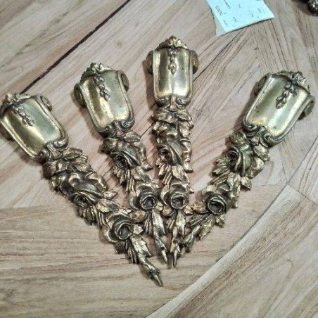LOT PLAQUES BRONZE DE MEUBLE 