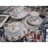 LOT 3 PIECES SERVICE A THE LIMOGE FLEURIE