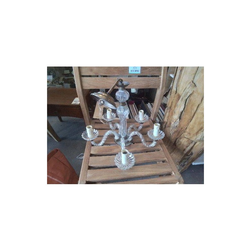LUSTRE 5 BRANCHES VERRE