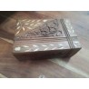 BOITE BOIS SCULPTEE FLEURS