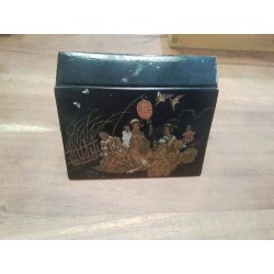 BOITE LAQUEE ANC DECOR ASIATIQUE