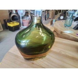 VASE BICOLORE OCRE VERT