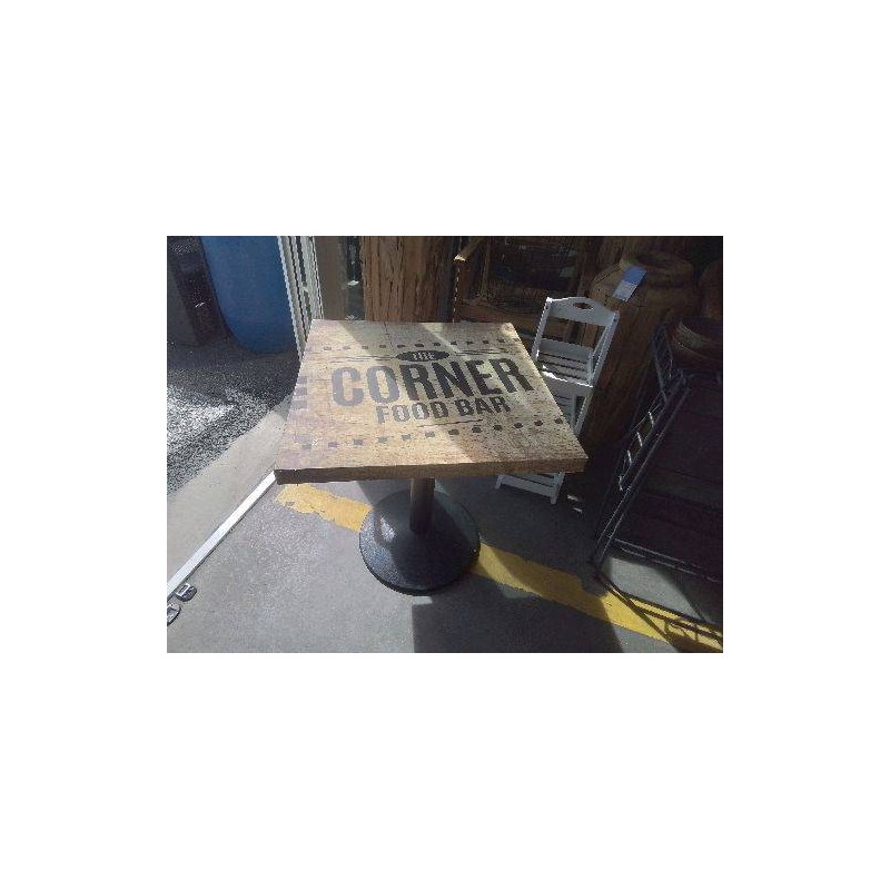 TABLE BISTROT AGGLO PIED FONTE