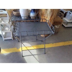 TABLE GUERIDON PLIABLE METAL