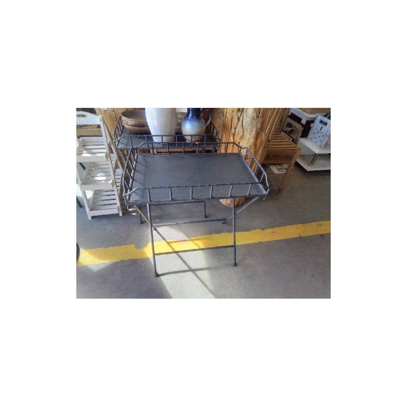 TABLE GUERIDON PLIABLE METAL