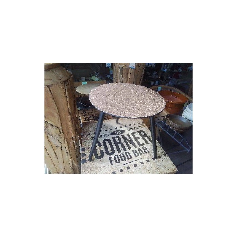 GUERIDON PM TREPIED DESSUS DECOR PAILLETTE