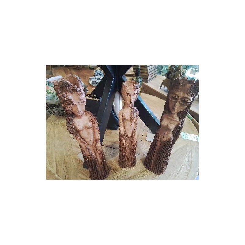 STATUE TERRE CUITE FEMME ARBRE