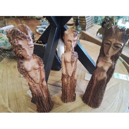 STATUE TERRE CUITE FEMME ARBRE