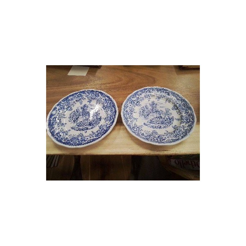 ASSIETTE BLC BLEU LUNEVILLE SCENE REPAS