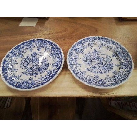 ASSIETTE BLC BLEU LUNEVILLE SCENE REPAS