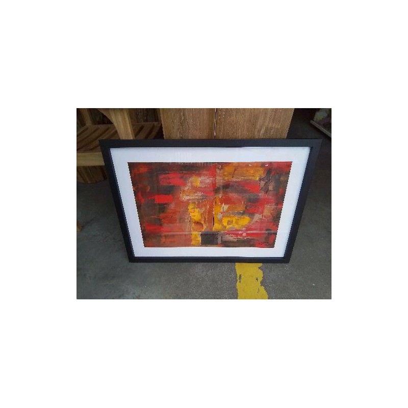 PEINTURE ABSTRAITE TOUR NOIR SCHIFFNER