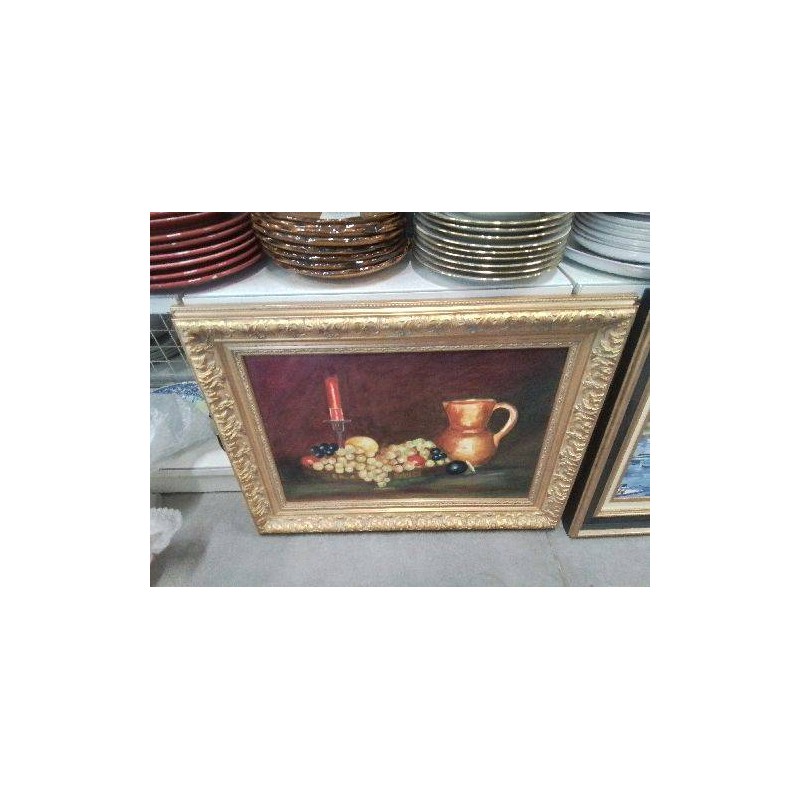 TABLEAU NATURE MORTE CADRE DORÉ 