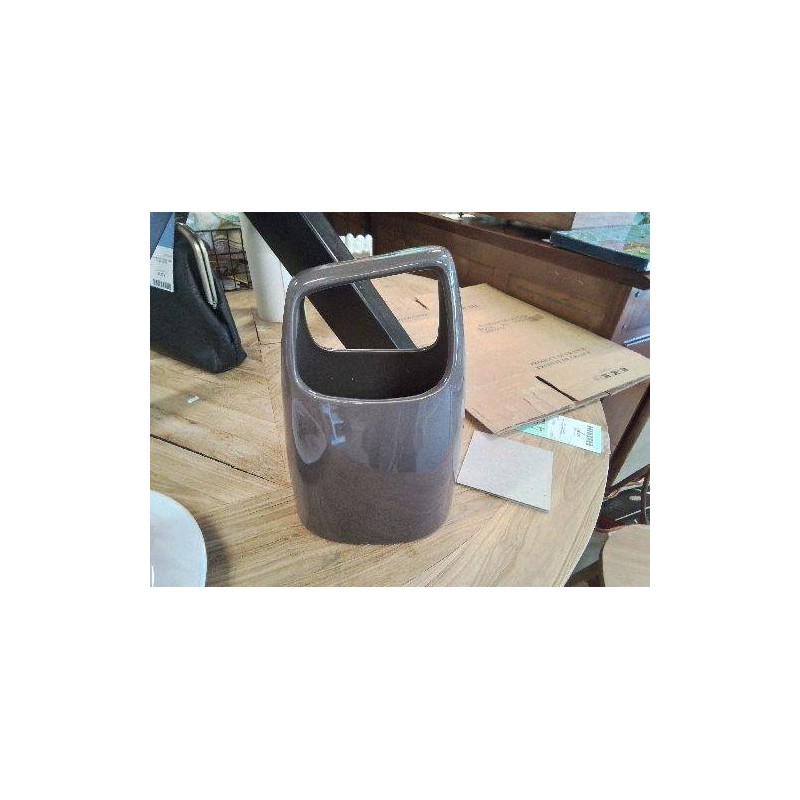 VASE MODERNE TAUPE PANIER SILEA