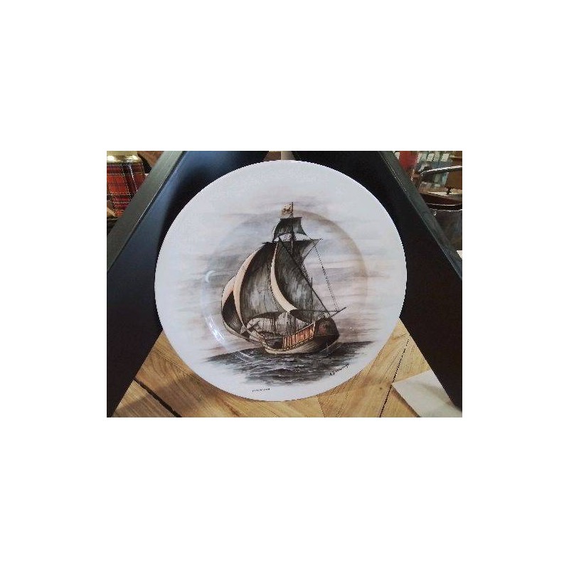ASSIETTE LIMOGES BATEAU SANTA MARIA
