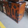 COFFRE OUVERTURE DEVANT BOIS METAL CHINOIS 98×43×86 CM+ CLE F9
