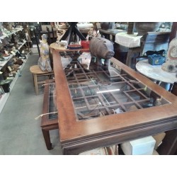 TABLE ASIATIQUE D/VERRE 86×190×82 CM