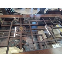 TABLE ASIATIQUE D/VERRE 86×190×82 CM