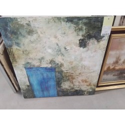 TOILE PORTE ABSTRAITE BLEUE