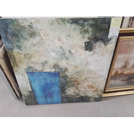 TOILE PORTE ABSTRAITE BLEUE