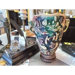 VASE EN RESINE SCULPTÉE ST CHINOIS