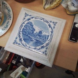 DESSOUS DE PLAT DÉCOR MOULIN BLEU