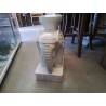 PORTE POT ELEPHANT BLANC EFFET CRAQUELE