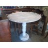 TABLE RONDE MARBRE PIED MARBRE DIAM 85 CM HAUTEUR 75 CM