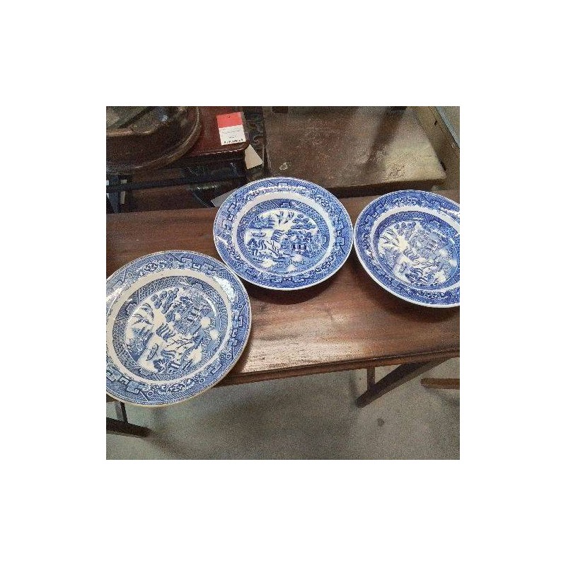 ASSIETTE ANC CREUSE BLC BLEU JAPONISANT 