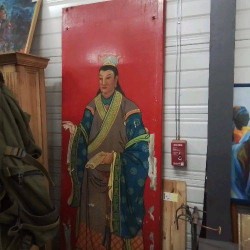 PANNEAU PORTE CHINOIS PEINT 85 X 244