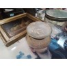 BONBONNIÈRE BOITE A BIJOUX VERRE SOUFFLÉ PEINT MAIN 