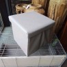 POUF COFFRE SKAI GRIS